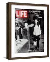 12-Year-Old Vietnamese Girl Nguyen Thi Tron Watching New Wooden Leg Being Made, November 8, 1968-Larry Burrows-Framed Photographic Print