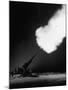 120Mm Anti-Aircraft Gun Firing into the Night-null-Mounted Photographic Print