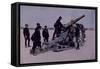 120MM Cannon at Attack of Marchais, World War I, France-null-Framed Stretched Canvas