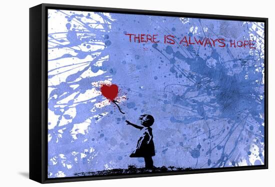 128 Balloon Girl-Banksy-Framed Stretched Canvas