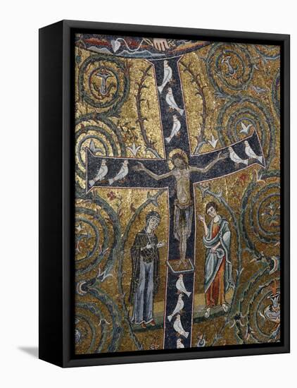 12th Century Fresco of Christ's Triumph on the Cross, San Clemente Basilica, Rome, Lazio-Godong-Framed Stretched Canvas
