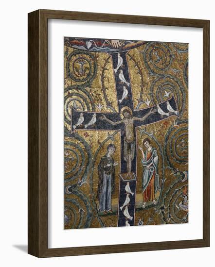 12th Century Fresco of Christ's Triumph on the Cross, San Clemente Basilica, Rome, Lazio-Godong-Framed Photographic Print