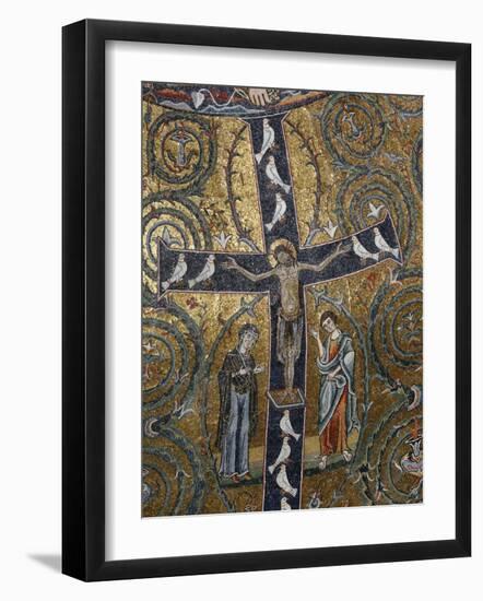 12th Century Fresco of Christ's Triumph on the Cross, San Clemente Basilica, Rome, Lazio-Godong-Framed Photographic Print