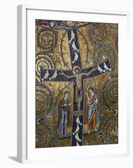 12th Century Fresco of Christ's Triumph on the Cross, San Clemente Basilica, Rome, Lazio-Godong-Framed Photographic Print