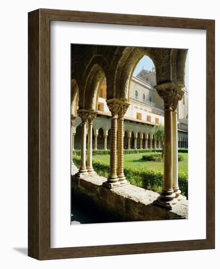 12th Century Norman Architecture, Cathedral Cloisters, Monreale, Sicily, Italy, Europe-Firecrest Pictures-Framed Photographic Print