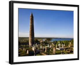 12th Century Round Tower, St Declan's Cathedral, Ardmore, Co Waterford, Ireland-null-Framed Photographic Print