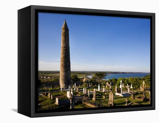 12th Century Round Tower, St Declan's Cathedral, Ardmore, Co Waterford, Ireland-null-Framed Stretched Canvas