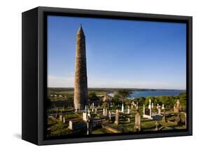 12th Century Round Tower, St Declan's Cathedral, Ardmore, Co Waterford, Ireland-null-Framed Stretched Canvas