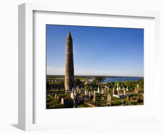 12th Century Round Tower, St Declan's Cathedral, Ardmore, Co Waterford, Ireland-null-Framed Premium Photographic Print