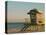 12th Street Lifeguard Station at Sunset, South Beach, Miami, Florida, USA-Nancy & Steve Ross-Stretched Canvas