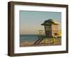 12th Street Lifeguard Station at Sunset, South Beach, Miami, Florida, USA-Nancy & Steve Ross-Framed Photographic Print