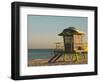 12th Street Lifeguard Station at Sunset, South Beach, Miami, Florida, USA-Nancy & Steve Ross-Framed Photographic Print