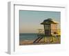 12th Street Lifeguard Station at Sunset, South Beach, Miami, Florida, USA-Nancy & Steve Ross-Framed Photographic Print