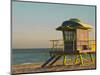 12th Street Lifeguard Station at Sunset, South Beach, Miami, Florida, USA-Nancy & Steve Ross-Mounted Photographic Print