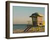 12th Street Lifeguard Station at Sunset, South Beach, Miami, Florida, USA-Nancy & Steve Ross-Framed Photographic Print