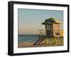 12th Street Lifeguard Station at Sunset, South Beach, Miami, Florida, USA-Nancy & Steve Ross-Framed Photographic Print