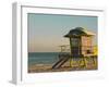 12th Street Lifeguard Station at Sunset, South Beach, Miami, Florida, USA-Nancy & Steve Ross-Framed Photographic Print