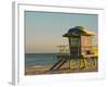 12th Street Lifeguard Station at Sunset, South Beach, Miami, Florida, USA-Nancy & Steve Ross-Framed Photographic Print