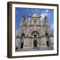 13th Century Duomo in the Town of Orvieto in Umbria, Italy, Europe-Tony Gervis-Framed Photographic Print