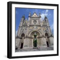 13th Century Duomo in the Town of Orvieto in Umbria, Italy, Europe-Tony Gervis-Framed Photographic Print