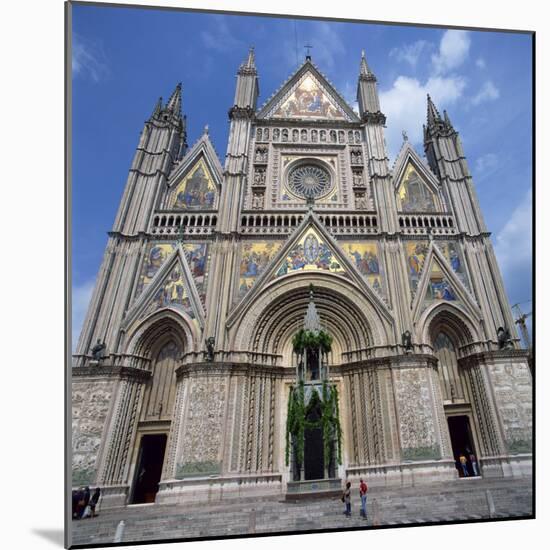 13th Century Duomo in the Town of Orvieto in Umbria, Italy, Europe-Tony Gervis-Mounted Photographic Print