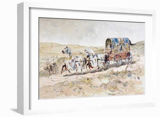 13th Century Horse Drawn Ladies' Carriage, 1886-Armand Jean Heins-Framed Giclee Print