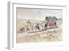 13th Century Horse Drawn Ladies' Carriage, 1886-Armand Jean Heins-Framed Giclee Print