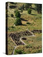 13th Century Tyuonyi Pueblo Ruins-Pat Vasquez-cunningham-Stretched Canvas