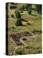 13th Century Tyuonyi Pueblo Ruins-Pat Vasquez-cunningham-Stretched Canvas