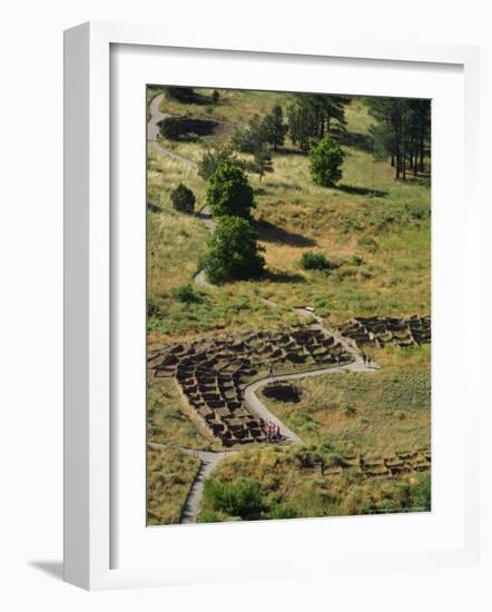 13th Century Tyuonyi Pueblo Ruins-Pat Vasquez-cunningham-Framed Photographic Print