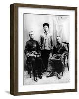 13th Dalai Lama, Sir Charles Bell and Maharaj Kumar Sidkeong Trul-Ku, 1910-English Photographer-Framed Photographic Print