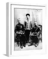 13th Dalai Lama, Sir Charles Bell and Maharaj Kumar Sidkeong Trul-Ku, 1910-English Photographer-Framed Photographic Print