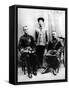 13th Dalai Lama, Sir Charles Bell and Maharaj Kumar Sidkeong Trul-Ku, 1910-English Photographer-Framed Stretched Canvas