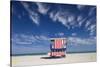 13Th Street Lifeguard Station on Miami Beach-Jon Hicks-Stretched Canvas