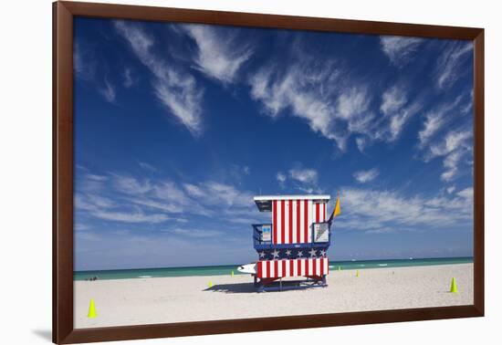 13Th Street Lifeguard Station on Miami Beach-Jon Hicks-Framed Photographic Print