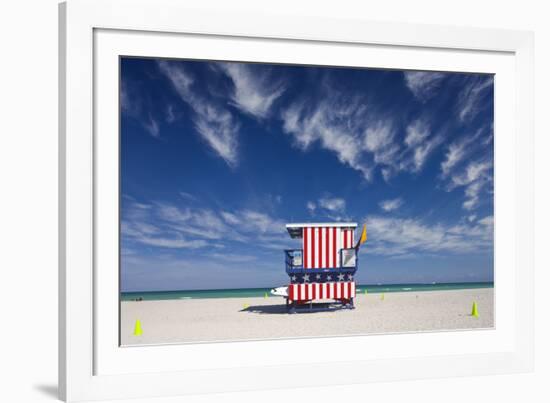 13Th Street Lifeguard Station on Miami Beach-Jon Hicks-Framed Photographic Print