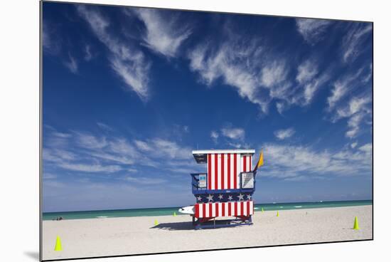 13Th Street Lifeguard Station on Miami Beach-Jon Hicks-Mounted Photographic Print