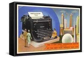 14-Ton Typewriter, New York World's Fair, 1939-null-Framed Stretched Canvas