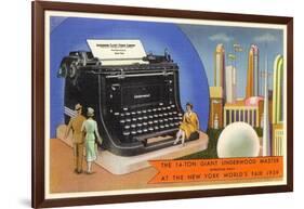 14-Ton Typewriter, New York World's Fair, 1939-null-Framed Art Print