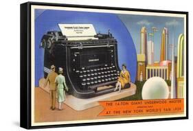 14-Ton Typewriter, New York World's Fair, 1939-null-Framed Stretched Canvas