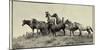 1421 Mustangs Of The Badlands B&W-Gordon Semmens-Mounted Photographic Print