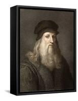 1490 Leonardo Da Vinci Colour Portrait-Paul Stewart-Framed Stretched Canvas