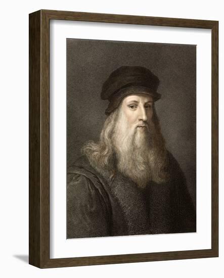 1490 Leonardo Da Vinci Colour Portrait-Paul Stewart-Framed Photographic Print