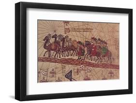 14th Century Catalan Map Depicting Italian Traveler Marco Polo, 1254-1325-null-Framed Photographic Print