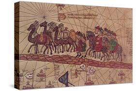 14th Century Catalan Map Depicting Italian Traveler Marco Polo, 1254-1325-null-Stretched Canvas