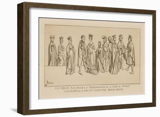 14th Century - Kings, Queens and People at Court in France-Raphael Jacquemin-Framed Giclee Print