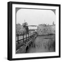 14th Century Ramparts and Lille Gate, Ypres, Belgium, World War I, C1914-C1918-null-Framed Photographic Print
