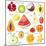 15 Bright Fruit Pieces-mart_m-Mounted Art Print