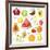 15 Bright Fruit Pieces-mart_m-Framed Art Print