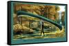 15 Foot 50 Lb. Model Canoe-null-Framed Stretched Canvas